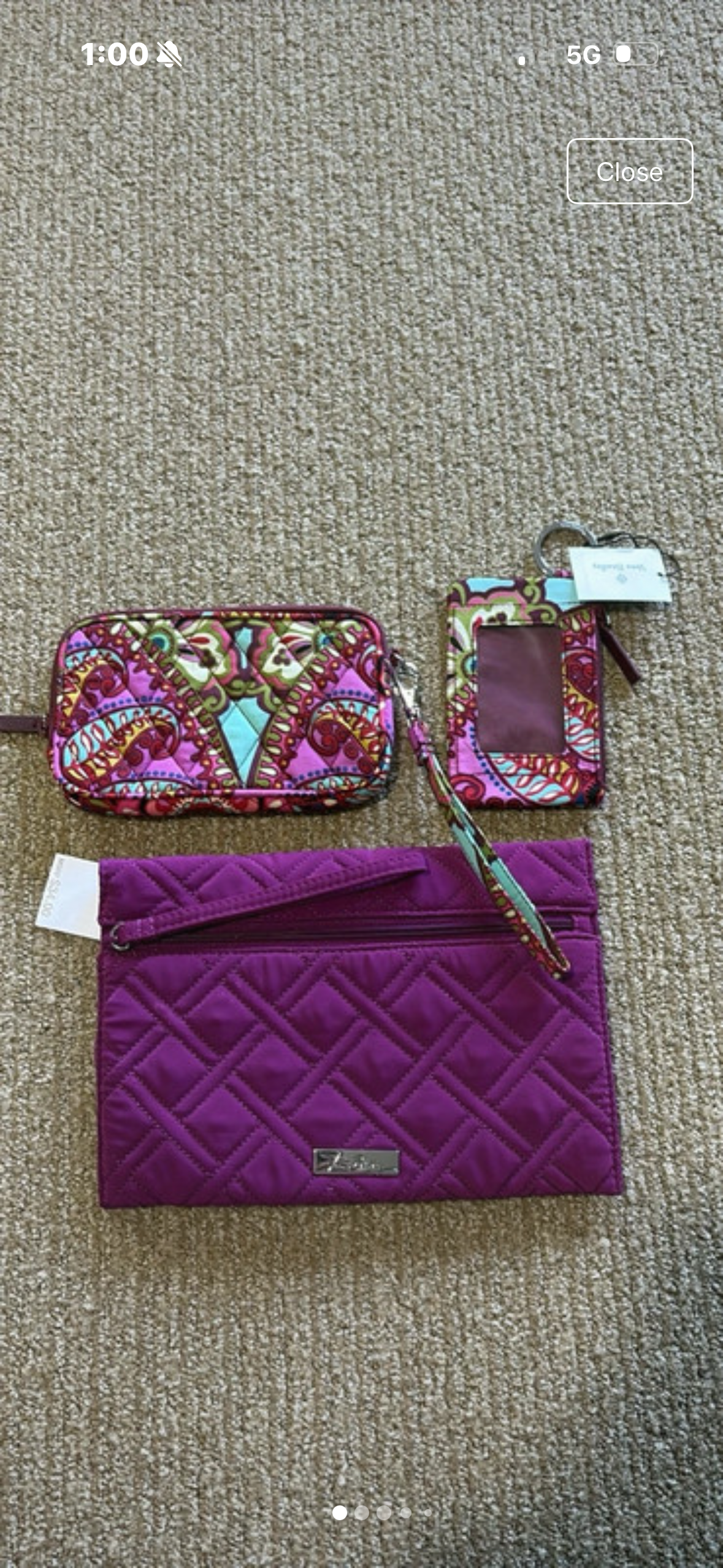 Vera Bradley Wristlet Set and ID Case Set