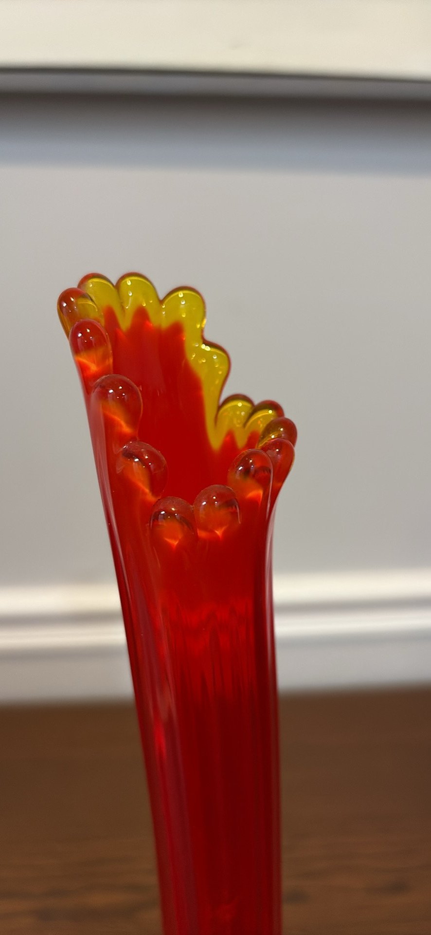Viking Glass Persimmon Swung Vase 17’ (copy) - Excellent used condition - photo 3