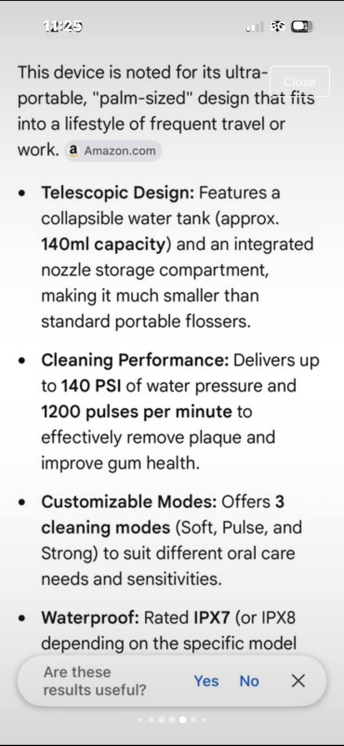 Synhope - SYNHOPE Mini Portable Water Flosser - New without tags - photo 6