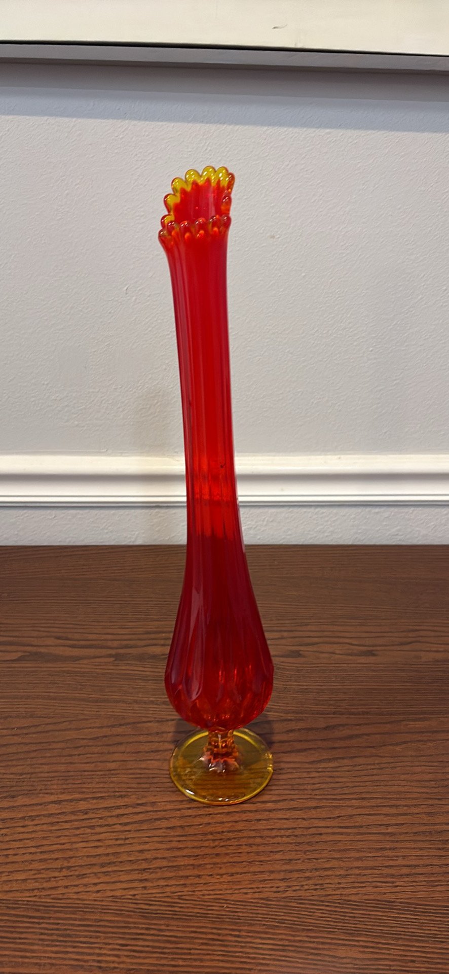 Viking Glass Persimmon Swung Vase 17’ (copy)