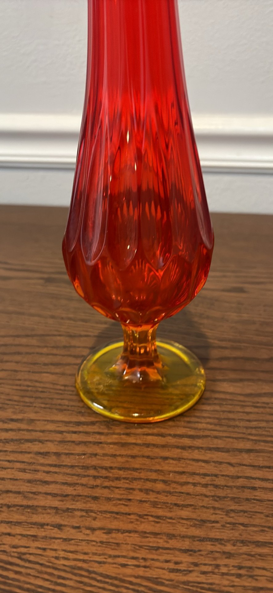 Viking Glass Persimmon Swung Vase 17’ (copy) - Excellent used condition - photo 5