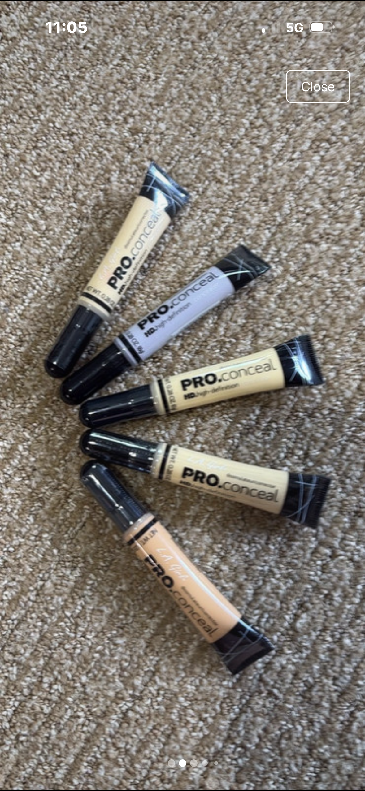 L.A. Girl - L.A. Girl PRO.conceal HD High-Definition Concealer (5 Tubes) - New / factory sealed - photo 2