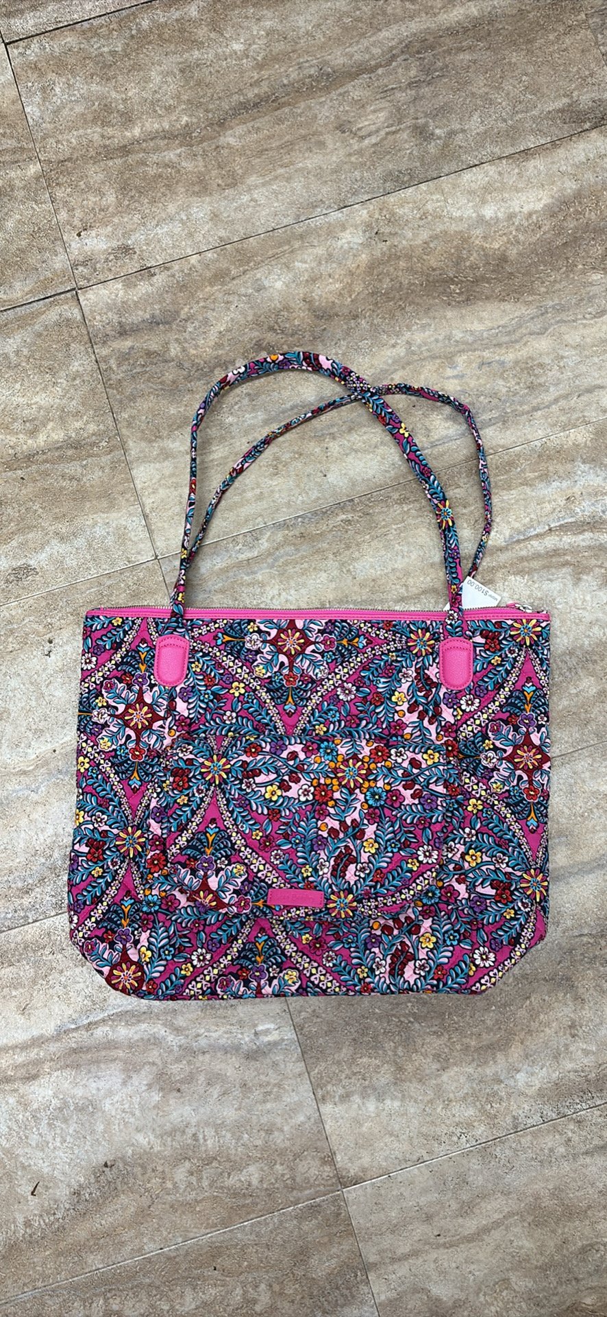 Vera Bradley Iconic Tote Bag in the Kaleidoscope pattern.