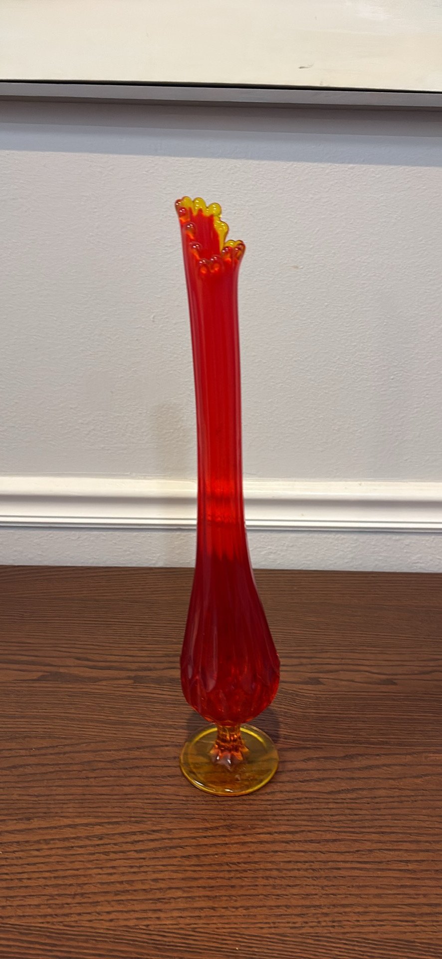 Viking Glass Persimmon Swung Vase 17’ (copy) - Excellent used condition - photo 4