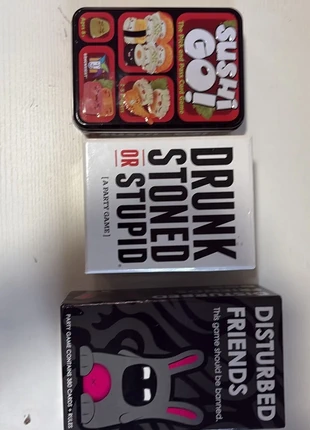 Card Game Bundle: Sushi Go, Drunk Stoned Or Stupid, Disturbed Friends