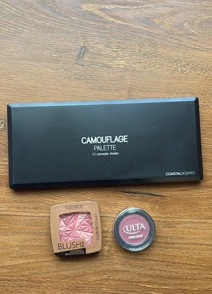 Coastal Scents Camouflage Palette, Catrice Blush & Ulta Cheek Color