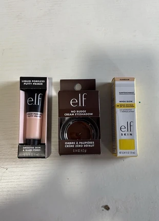 e.l.f. Cosmetics Bundle: Putty Primer, Cream Eyeshadow, Whoa Glow SPF 30